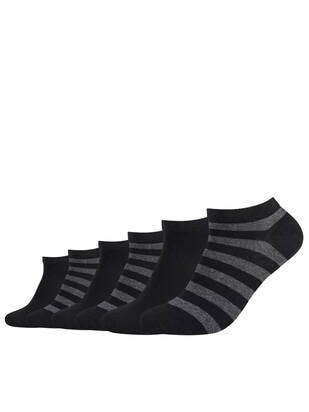 CAMANO Ca-Soft Stripes Sneaker Socken schwarz