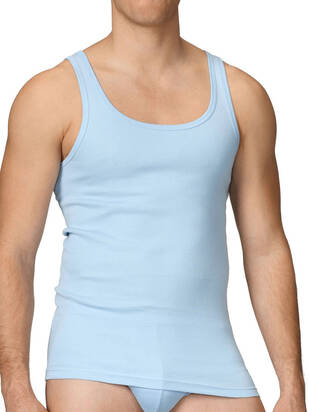 CALIDA Twisted Cotton Athletic-Shirt eisblau
