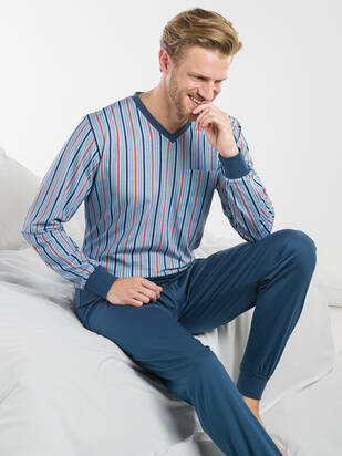 ISA Fashion Pyjama blau