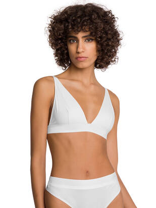 WOLFORD Beauty Cotton Triangle Bralette pearl
